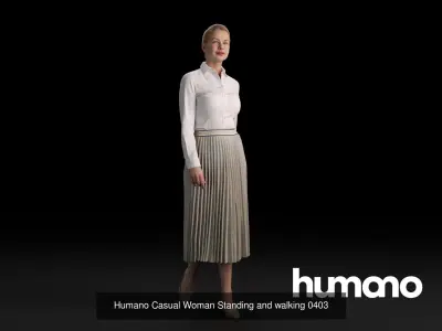 Humano 5-Pack PEOPLE - DIVERSE STREET WALKING - 5x 3D models 04A