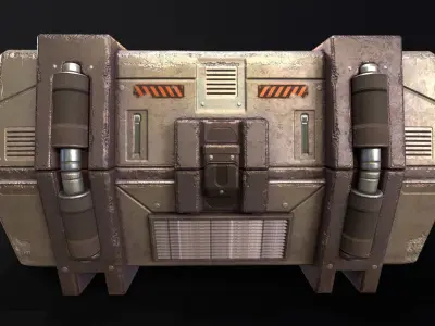 Sci-Fi Crate Low-poly 3D model get
