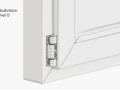 Modern style windows and glass entrance doors 3D model