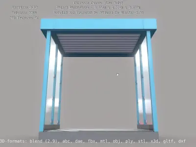 Entrance Canopy Low-Poly Version Low-poly 3D model