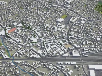 Gutersloh Low-poly 3D model