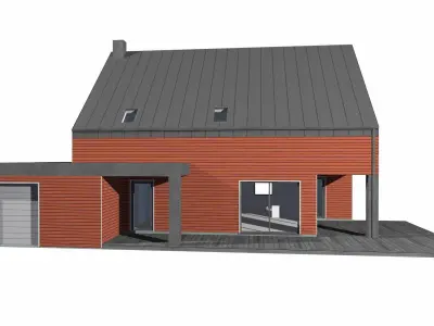 house with dimensions-10 Low-poly 3D model