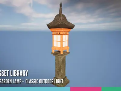 Balinese Garden Lamp Classic Outdoor Light 3D model