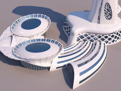 0113 - Organic Skyscraper 3D model