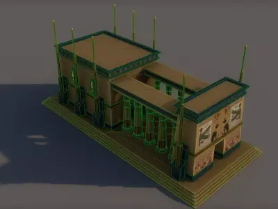 Ancient Egyptian Building Low-poly 3D model order