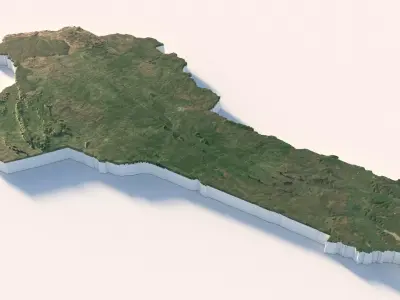 Benin Country Terrain 3D model
