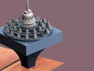 Borobudur Tample Light Miniature 3D print model