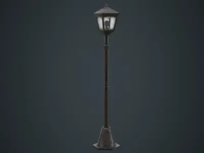 Street Light 1B Low-poly 3D model
