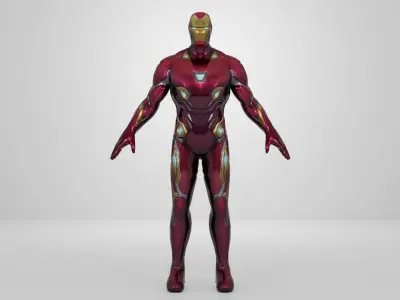 Iron Man Mk 50 character Low-poly 3D model Low-poly 3D model