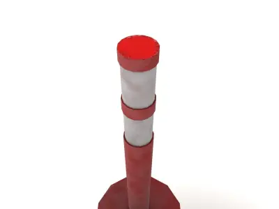 Road Delineator Low-poly 3D model