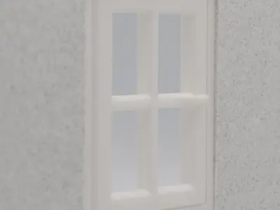 Functional Single window style 1 multi-color and multi-material  3D print model