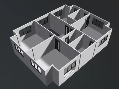 House plan 25-49 3D model