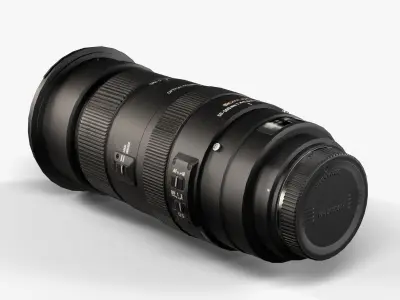Sigma 50-500mm 4-5 6-3 EX APO DC OS HSM Lens Low-poly 3D model