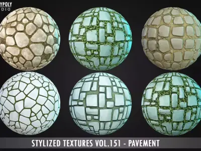 Stylized Pavement Vol 151 - Hand Painted Textures Texture
