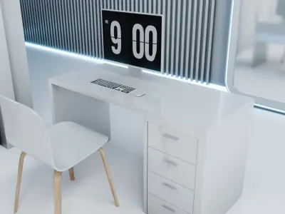 Modern Exhibition Booth 3D Model Trade Show Stand 3D model 3D model