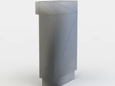 Ticket machine Low-poly 3D model