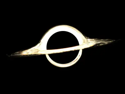 Black Hole Gargantua Interstellar Free low-poly 3D model