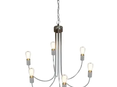 Oakton Chandelier - Crate and Barrel  3D model