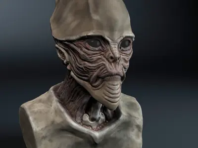 Alien Bust  3D model