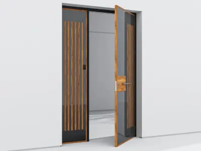 Aluminium door 85 3D model