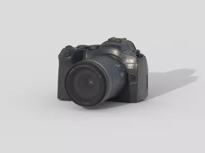 Digital camera Low-poly 3D model