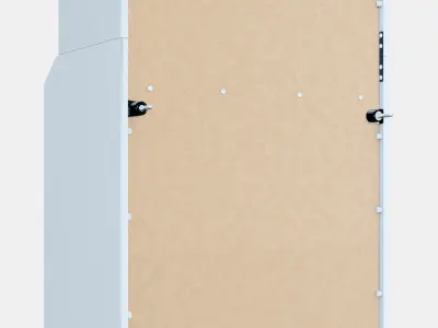 HAUGA Cabinet with 2 doors 1 Low-poly 3D model