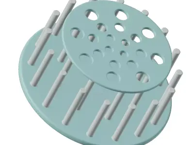 Baby Laboratory Test Tube Holder Toy 3D model