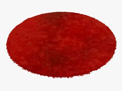Carpet Sunny H74-red round 3D model