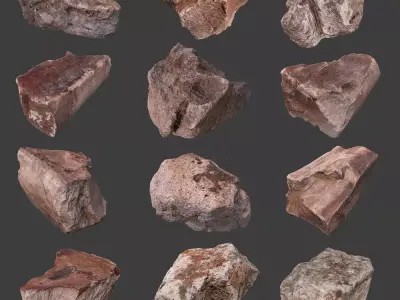 Debris Pack Low-poly 3D model