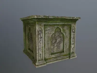 column  Low-poly 3D model