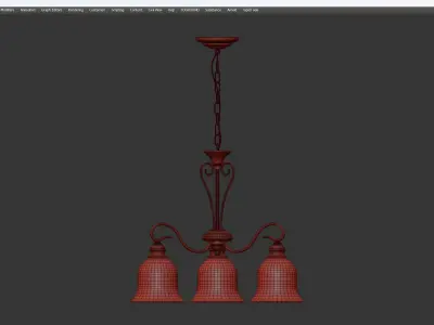 TANGLEWOOD DOWNLIGHT CHANDELIER Low-poly 3D model