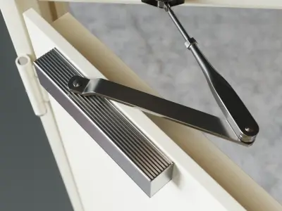 Fire Doors Rigged 3D model