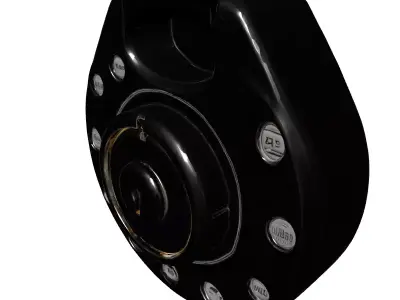 Sleek Metallic Combination Padlock Low-poly 3D model