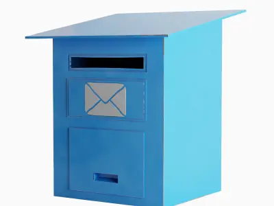 Postbox 04 Low-poly 3D model