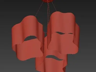 Logico triple nested pendant light 3D model