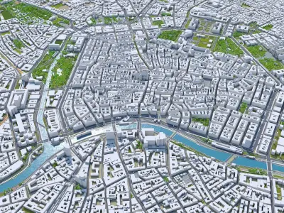 Vienna Downtown Austria Low-poly 3D model