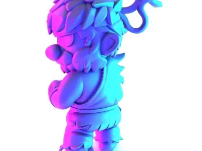 Mario Bros Ryu Street Fighter toy 3D print model