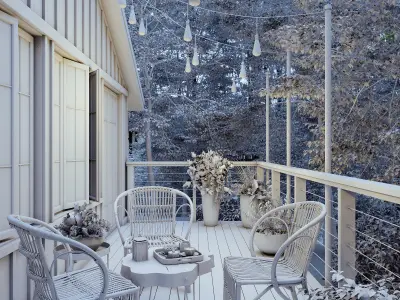 Exterior Balcony 3D model