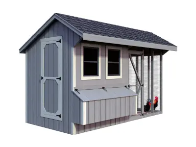 Hen hause for 14-16 chickens 3D model