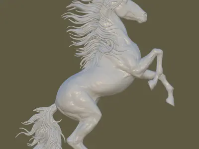 3D Horse sculpture 3D print model