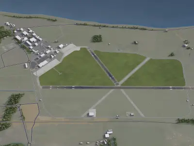 Inverness Airport Low-poly 3D model