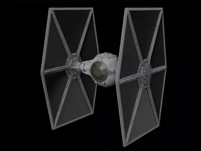 Star Wars Tie Fighter  Low-poly 3D model