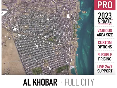 Khobar - 3D City Model Low-poly 3D model