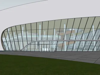 MUSEUM ORGANIC SHAPE PUCLIC BUILDING 3D model