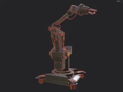 IRON MAN DUM-E ROBOT TONY STARK WITH RIG Low-poly 3D model