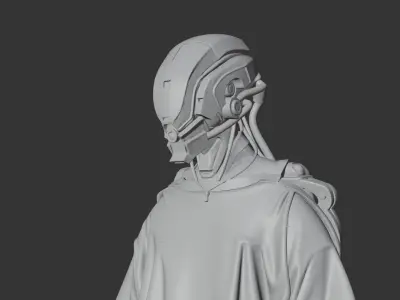 Futuristic Sci-Fi Robot High Detail 3D model