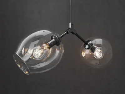 Branching bubble 2 lamps 3D model