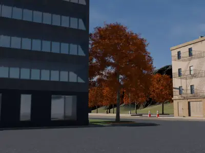 Autumn Retail Park 3D model