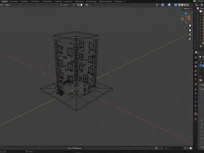 Low Poly Urban Building 1 Low-poly 3D model
