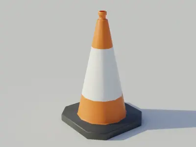 Traffic Cone - Low Poly PBR Low-poly 3D model